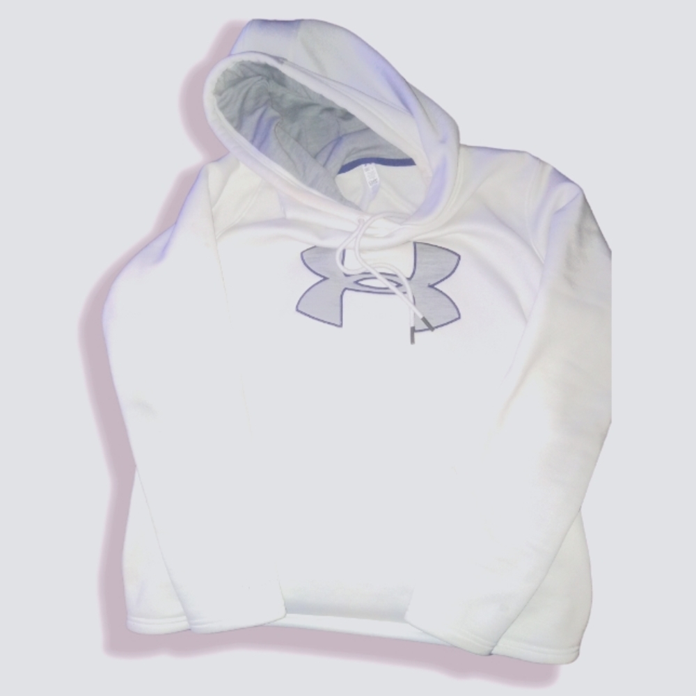 MD snow white and blue/Grey Under Armour hoodie
